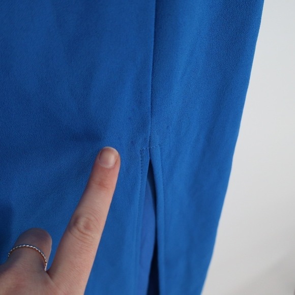 Lulus Davana Cutout Midi Dress Womens Medium Bright Blue Sleeveless Scoop Neck - Picture 6 of 9